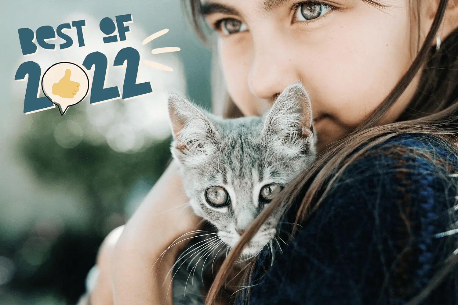 ragazza con gattino;  i migliori nomi per gatti del 2022