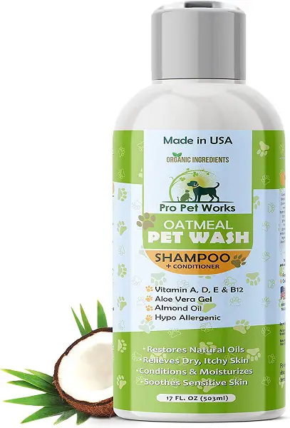 Shampoo per cani alla farina d'avena Pro Pet Works